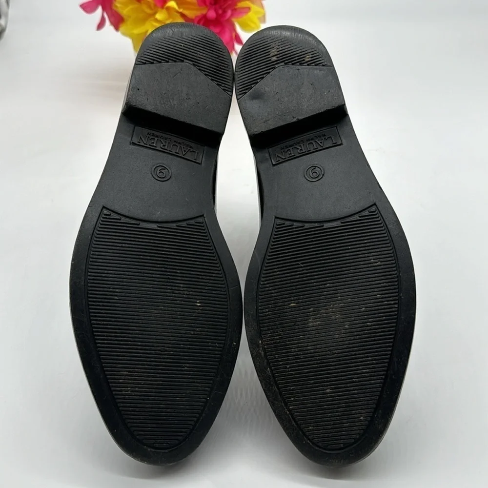 Ralph Lauren Tally Black Pull On Short Rain Boots Size 9 BAB6611H